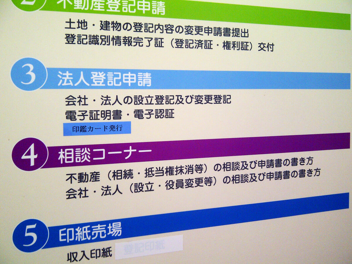 法務局で登記申請したときのお話
